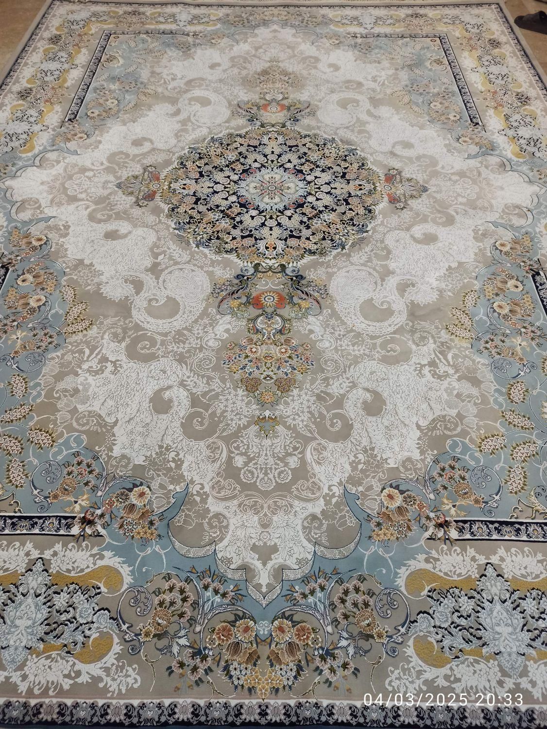 فرش کارکرده پرهام/دوتخته۱۰۰۰شانه زمردکاشان ۱۲ متری|فرش|مشهد, حجاب (شهرک غرب)|دیوار