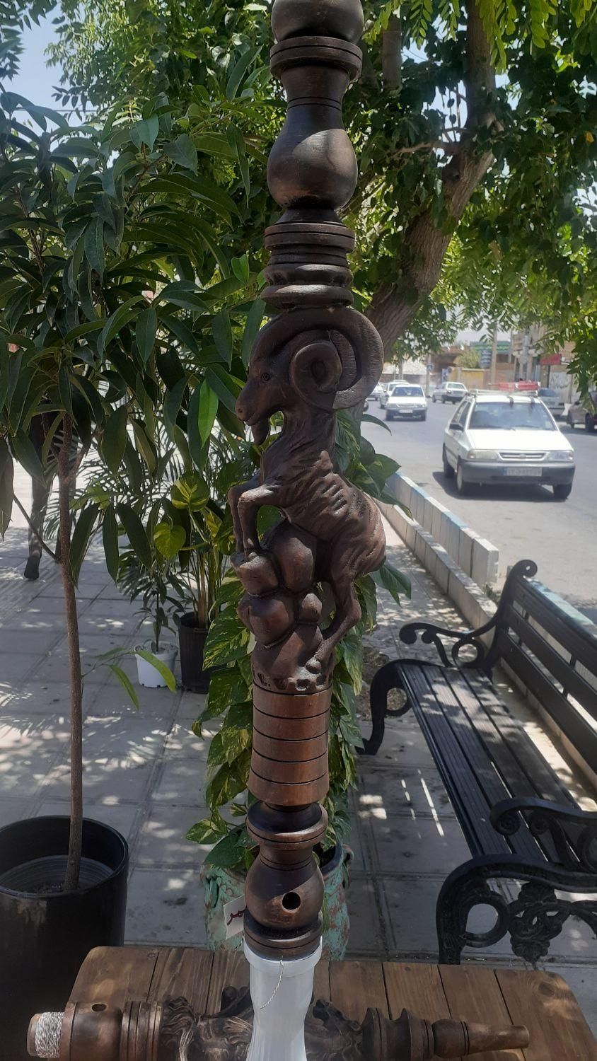 تنه چوب گردو اسب یک متری وقوچ یک متری،|صنایع دستی و سایر لوازم تزئینی|شازند, |دیوار