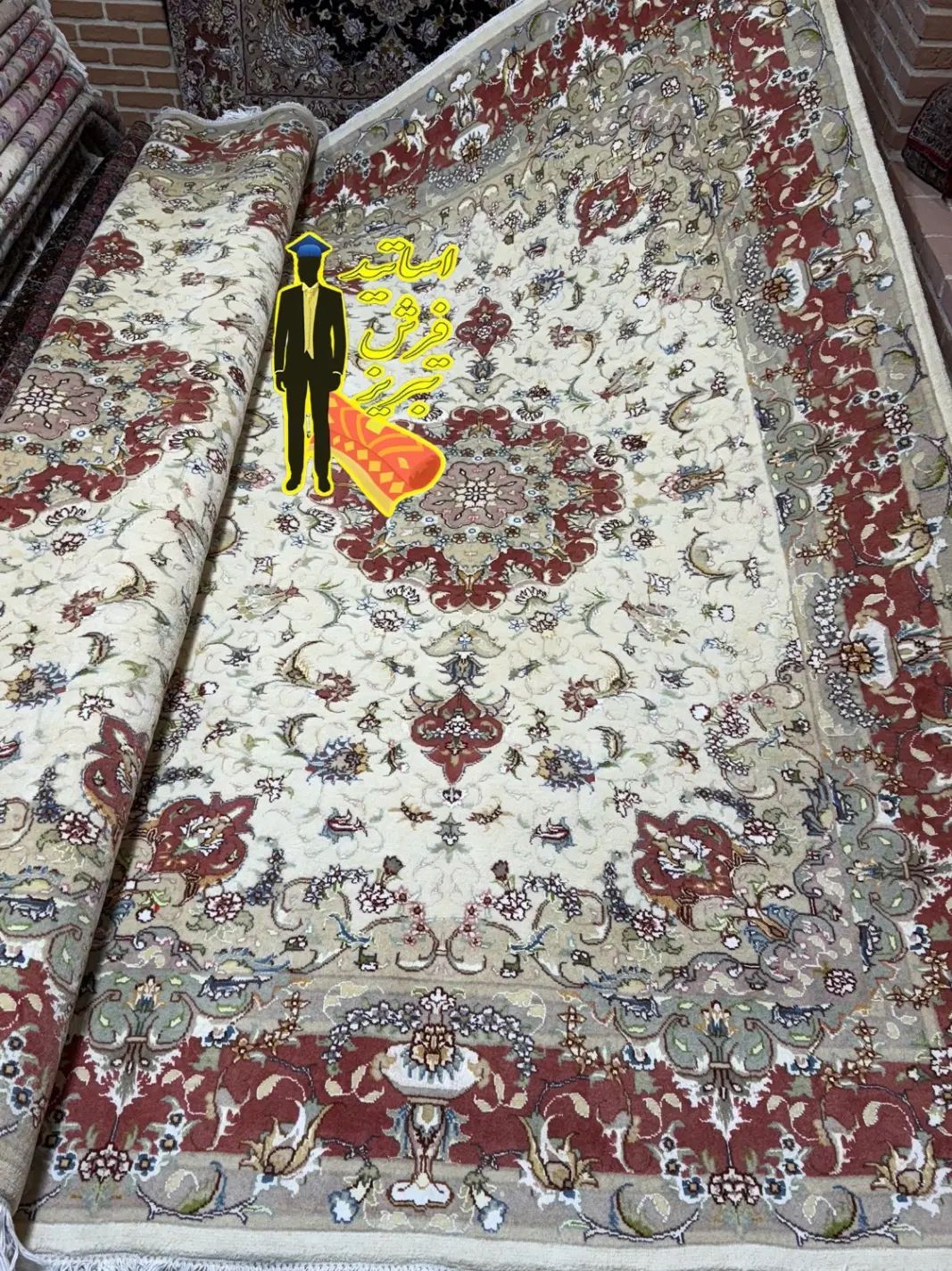 فرش جفت۶متر علیا حاشیه گلدانی (اقساطبدون بهره)|فرش|تبریز, |دیوار
