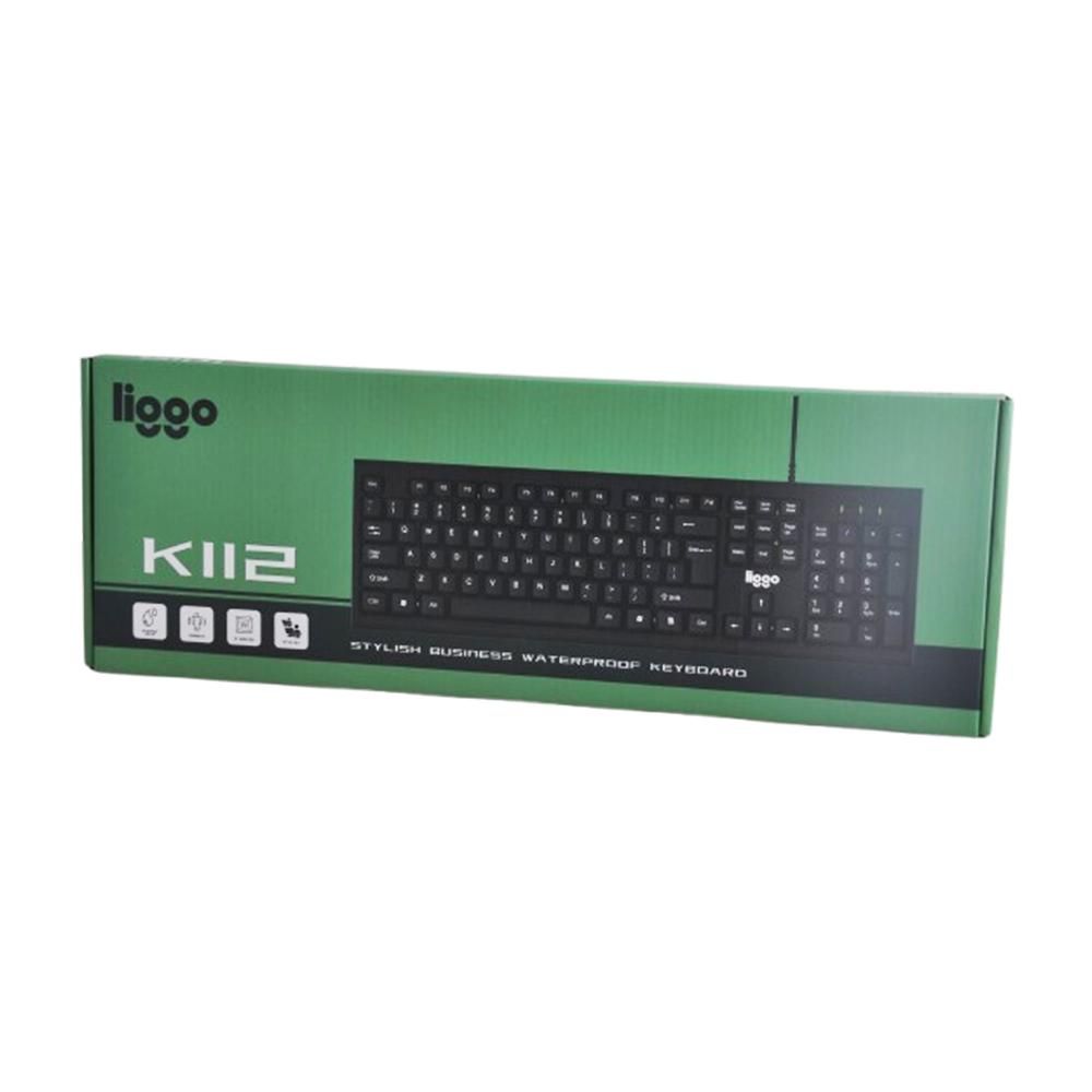 کیبورد با سیم Liggo K112|قطعات و لوازم جانبی رایانه|شیراز, باغ تخت|دیوار