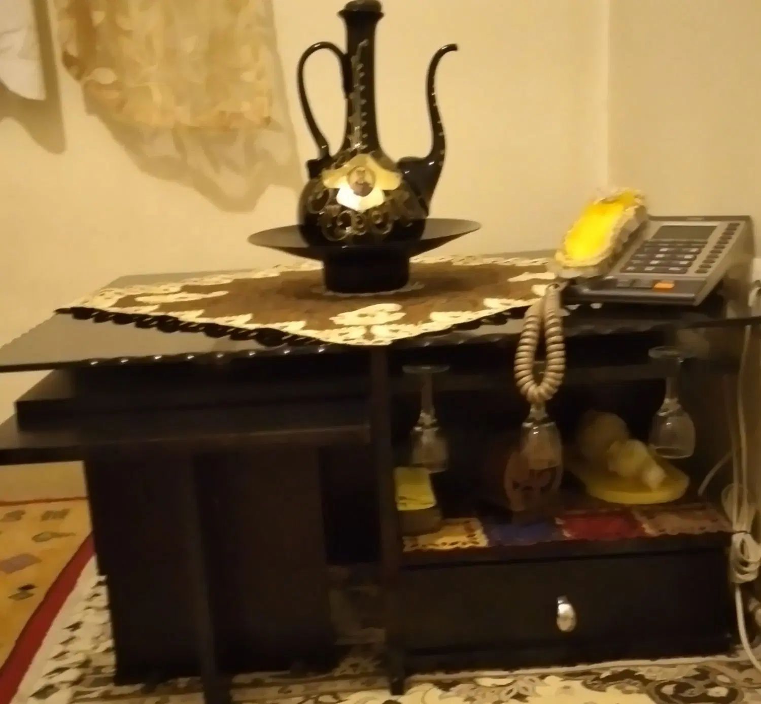 میز جلو مبلی یا وسط همراه ۳ تا عسلی در حد نو|مبلمان خانگی و میز عسلی|تهران, شمشیری|دیوار