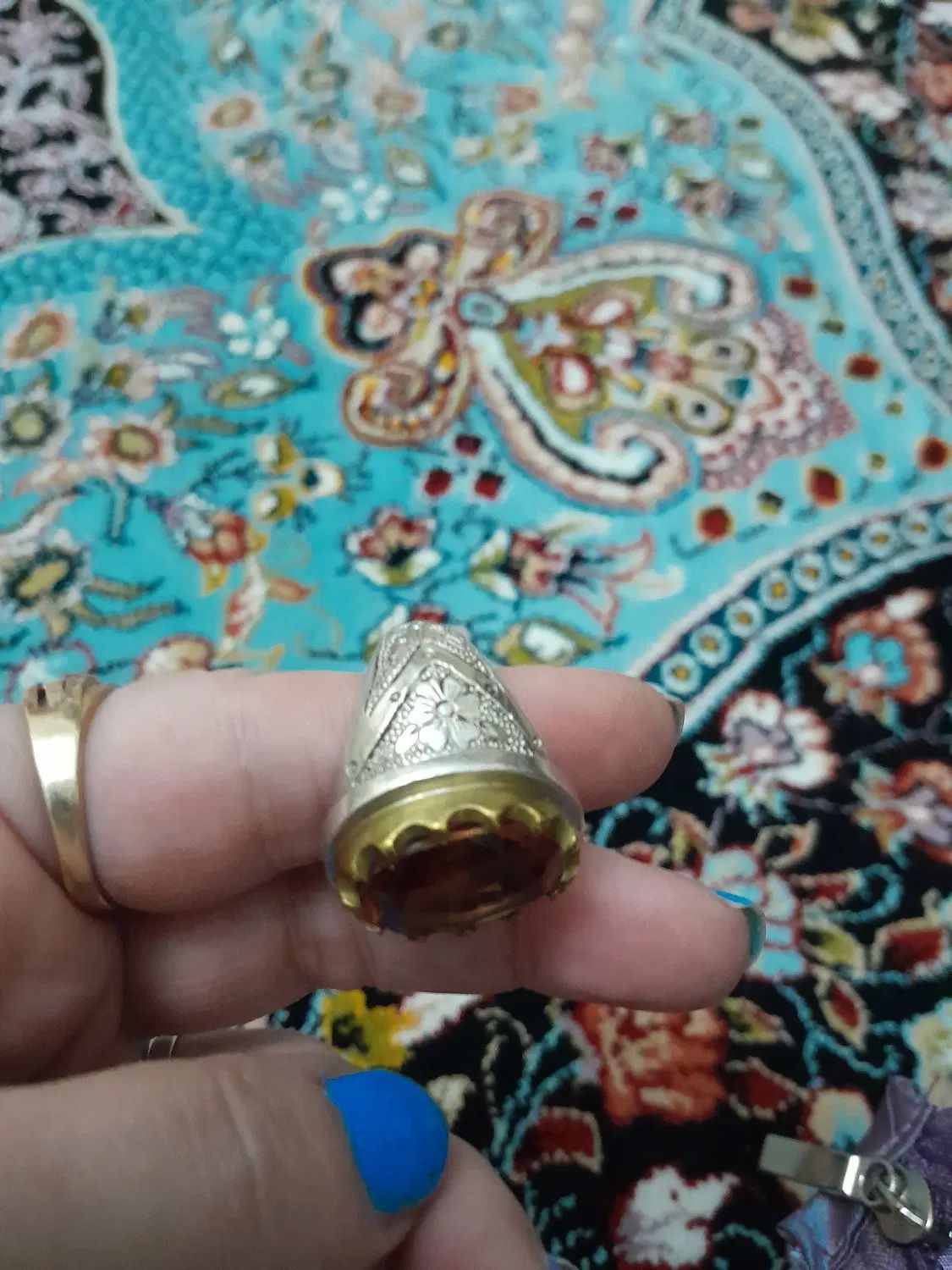 انگشتر سنگین نقره مردانه نگین الکساندریت|جواهرات|شهریار, شهریار|دیوار