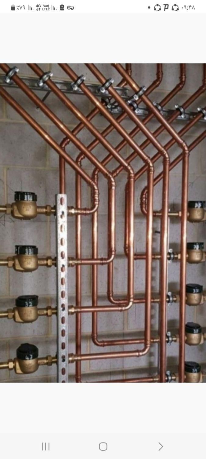 اجرای لوله مسی|خدمات پیشه و مهارت|رشت, سعدی (تختی)|دیوار