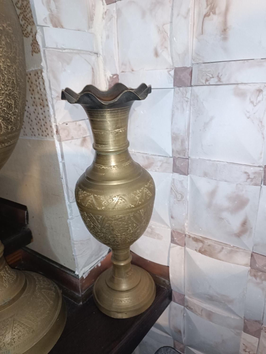 گلدون برنجی چهار تیکه|صنایع دستی و سایر لوازم تزئینی|نوشهر, |دیوار