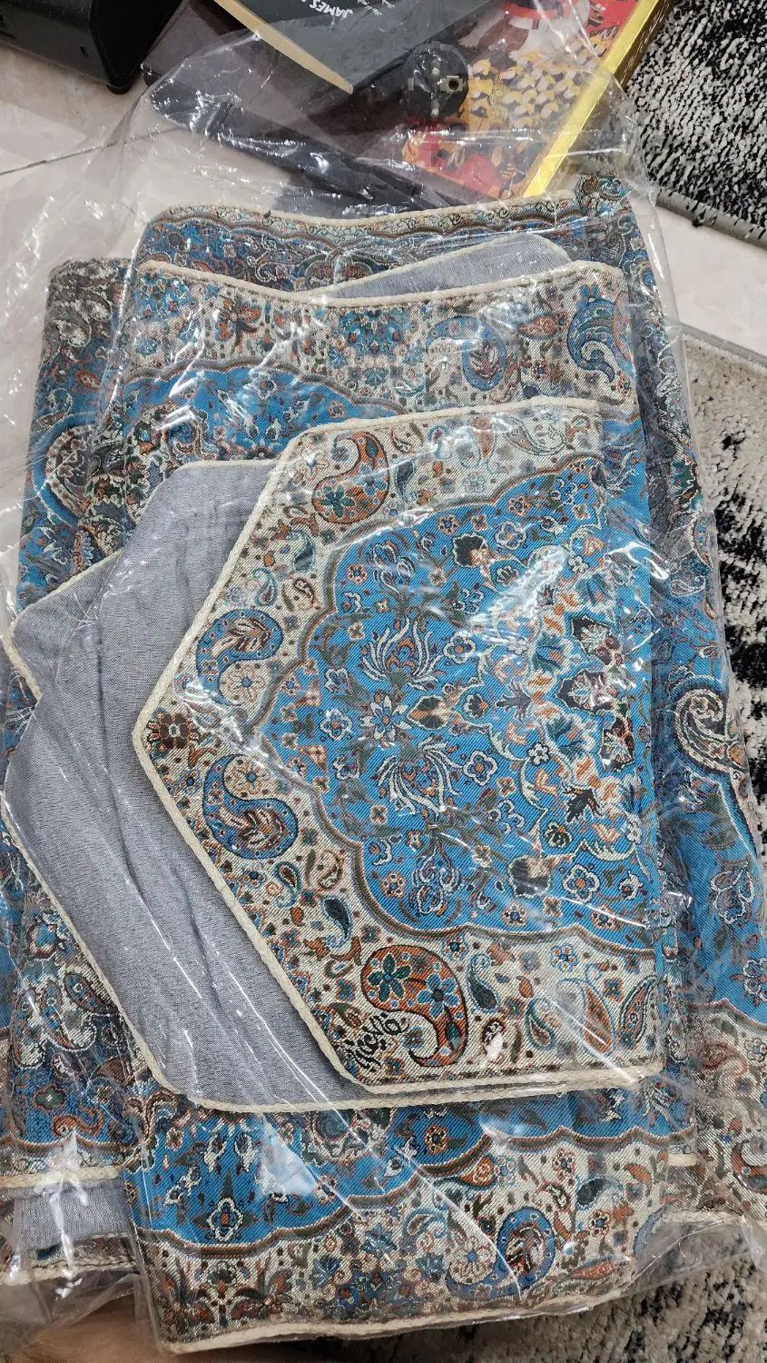 رومیزی ترمه آبی|پرده، رانر، رومیزی|تهران, قلهک|دیوار