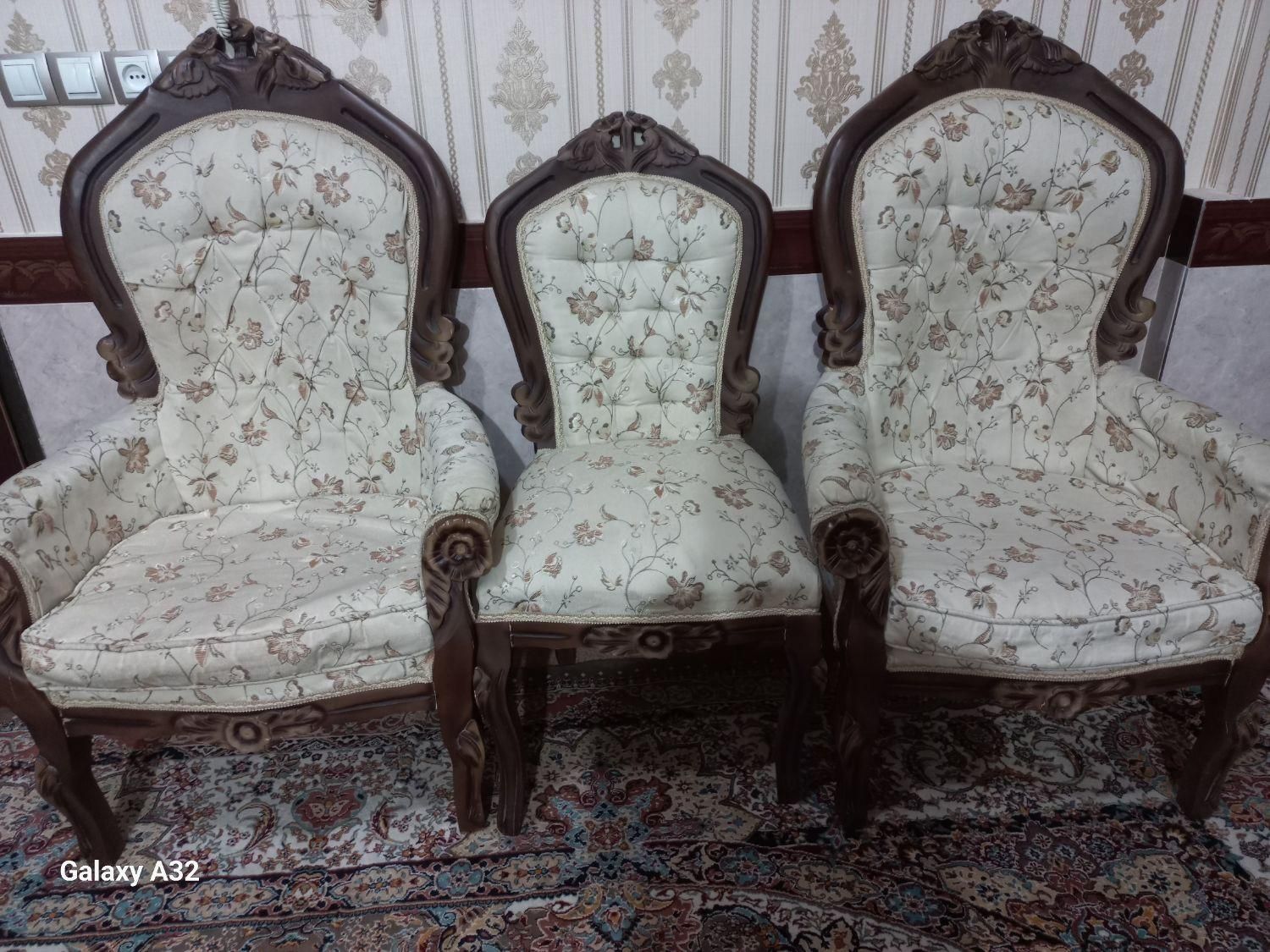 مبل سلطنتی با پارچه ترک|مبلمان خانگی و میز عسلی|آشخانه, |دیوار