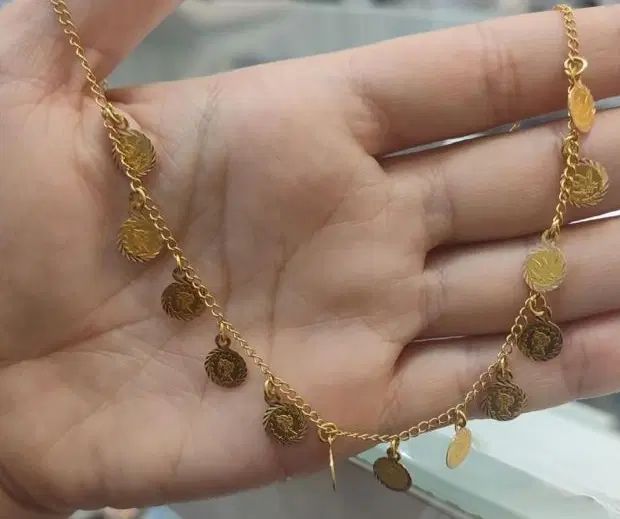 گردنبند سکه ای و دستبند طلا|جواهرات|اصفهان, شیخ اشراق|دیوار