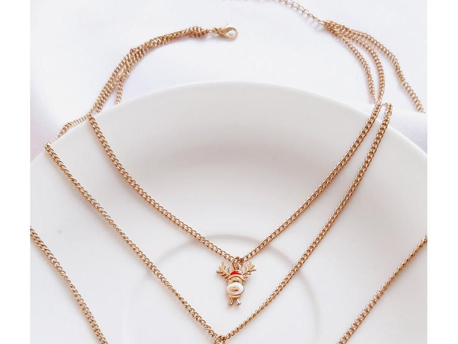 گردنبند زنجیری آویزدار سه ردیفه زمستانی چند رنگ|بدلیجات|سنندج, |دیوار