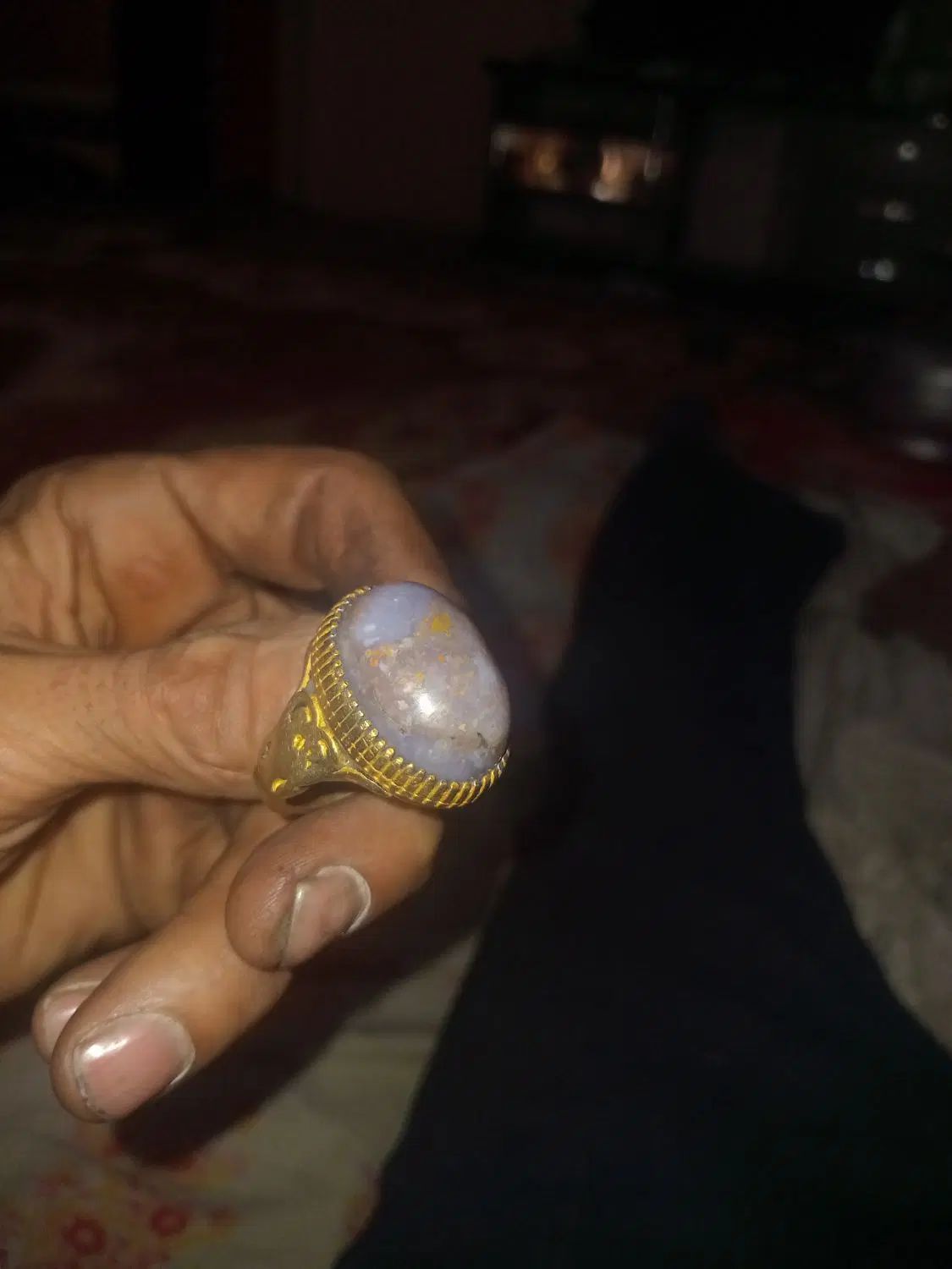 انگشتر قدیمی با سنگ نمیدونم اسمش چیست فروش|جواهرات|کرج, برغان|دیوار