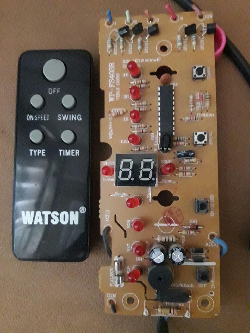 برد پنکه کنترلی نمایشگر دیجیتال با دماسنج و تایمر|پنکه و تصفیهکنندهٔ هوا|پیر بکران, |دیوار