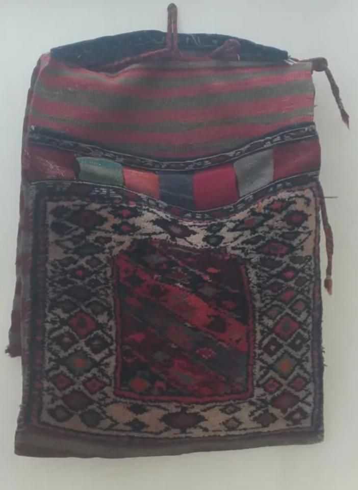 خورجین دستبافت قدیمی|گلیم، جاجیم، گبه|اردبیل, |دیوار
