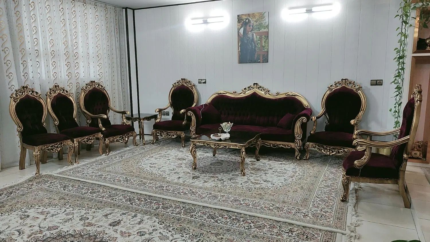 مبلمان سلطنتی استیل تمام چوب|مبلمان خانگی و میز عسلی|اصفهان, ستار|دیوار