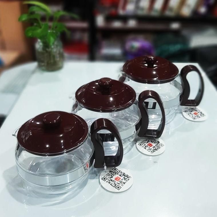 قوری 3 عددی پیرکس طرح فرانسه کوچک SONGSUN|قوری، کتری، قهوهساز دستی|بندر انزلی, کارآموزی|دیوار