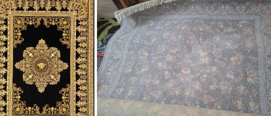 فرش ماشینی 6 متری 4 یا 2 جفت طوسی فیلی مشکی طلایی|فرش|تهران, ارامنه|دیوار
