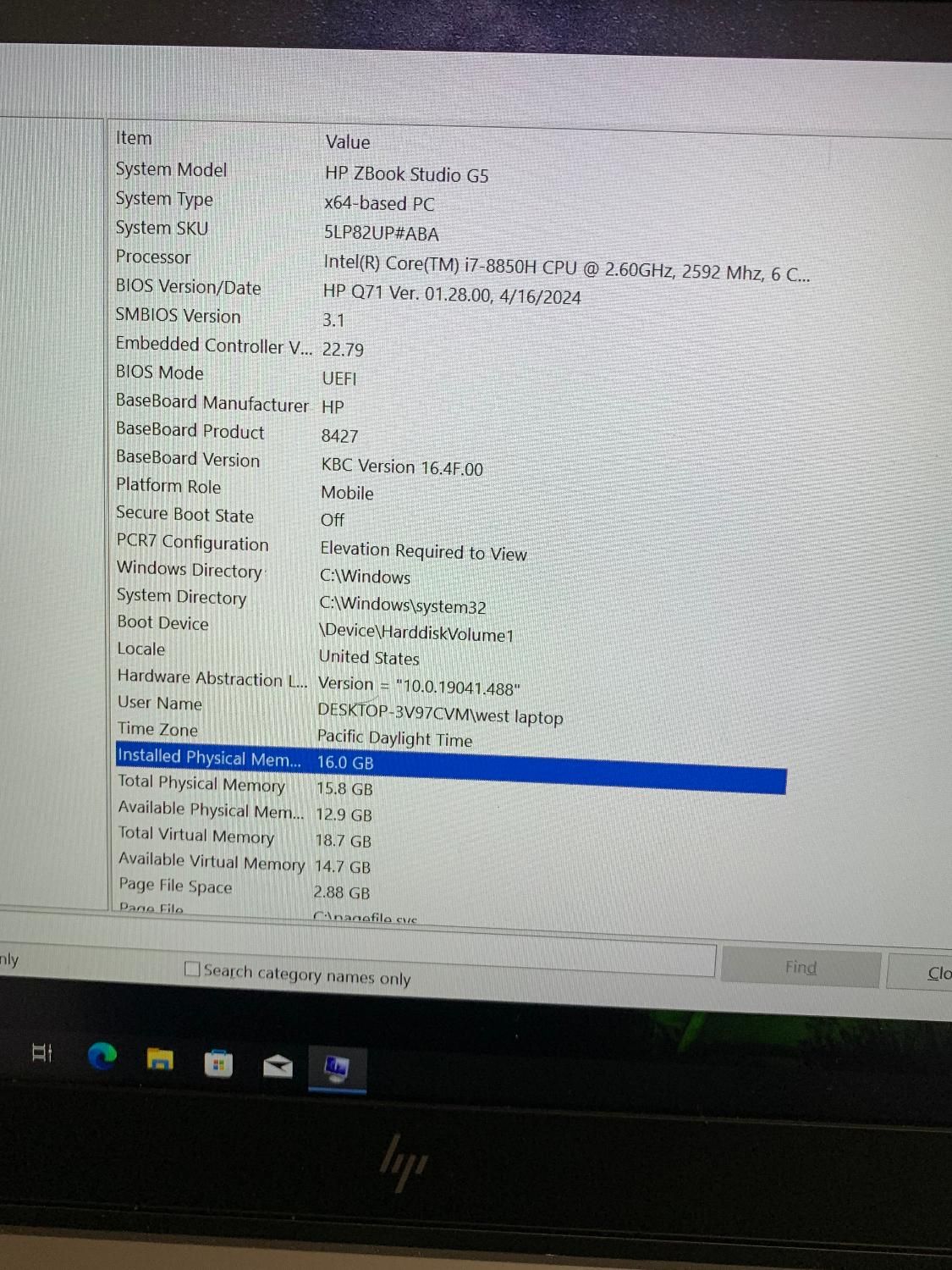 HP ZBook studio G5|رایانه همراه|سقز, |دیوار