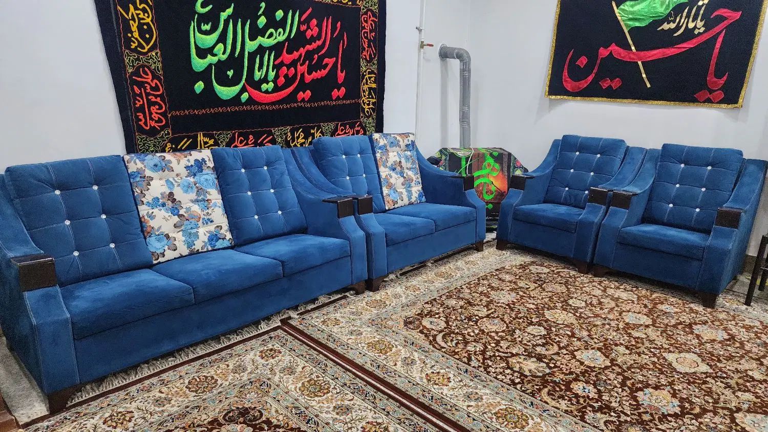 مبلمان 7 نفره درحد نو تمیز بدون هیچگونه خرابی|مبلمان خانگی و میز عسلی|امیدیه, |دیوار