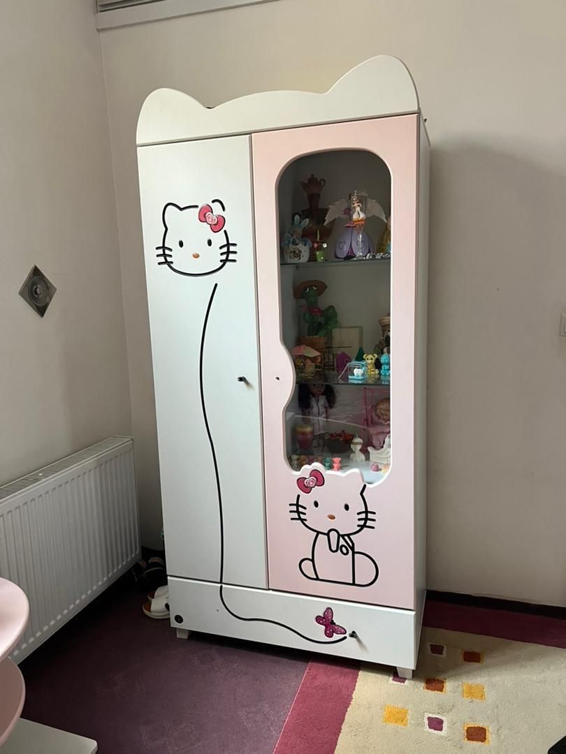 فروش سرویس خواب بچگانه hello kitty|تخت و سرویس خواب|مهاباد (آذربایجان غربی), |دیوار