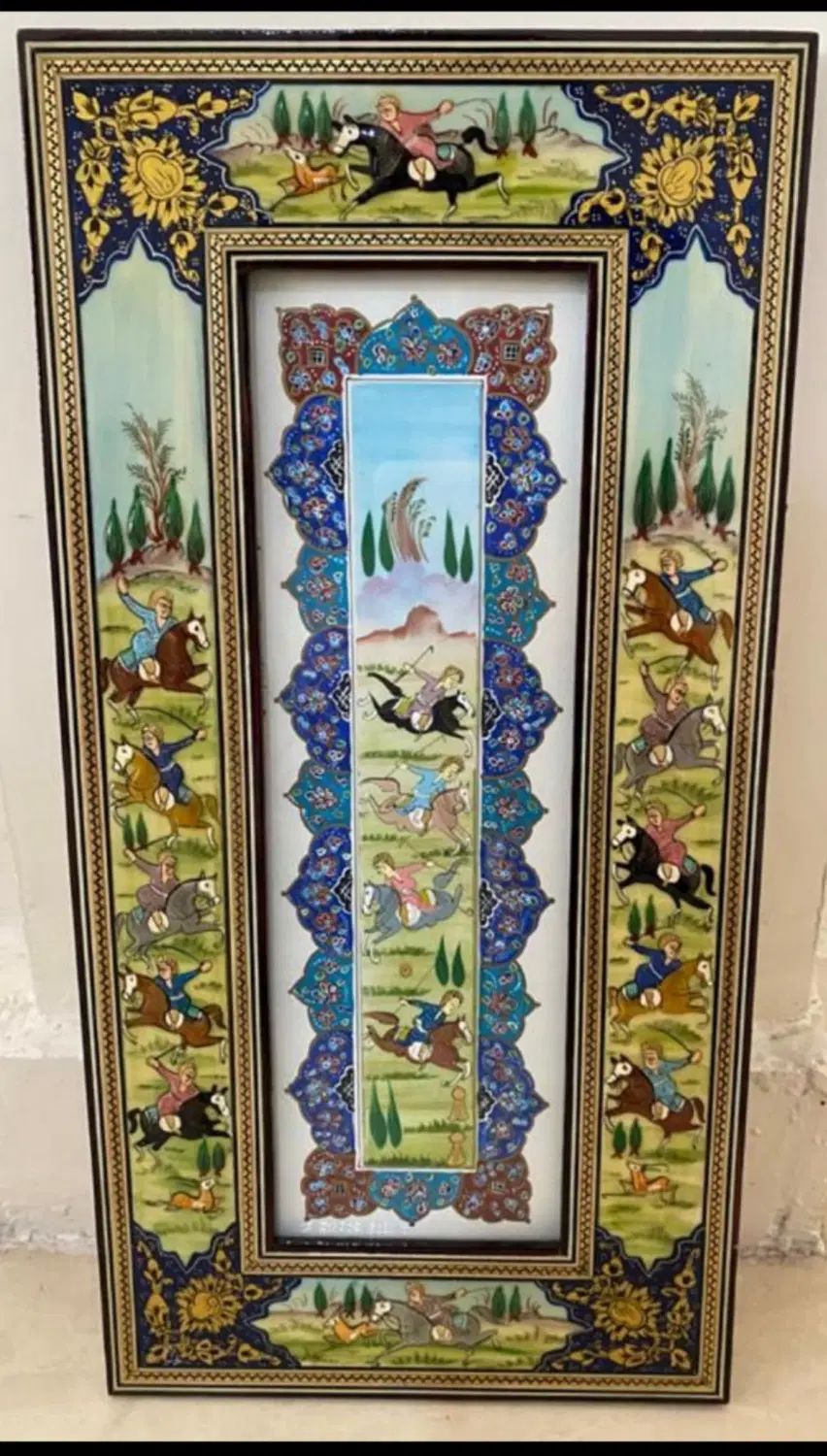 تابلو لوکس تزیینی فیروزه کوبی وخاتم نقاشی مینیاتور|تابلو، نقاشی، عکس|تهران, شمس‌آباد|دیوار