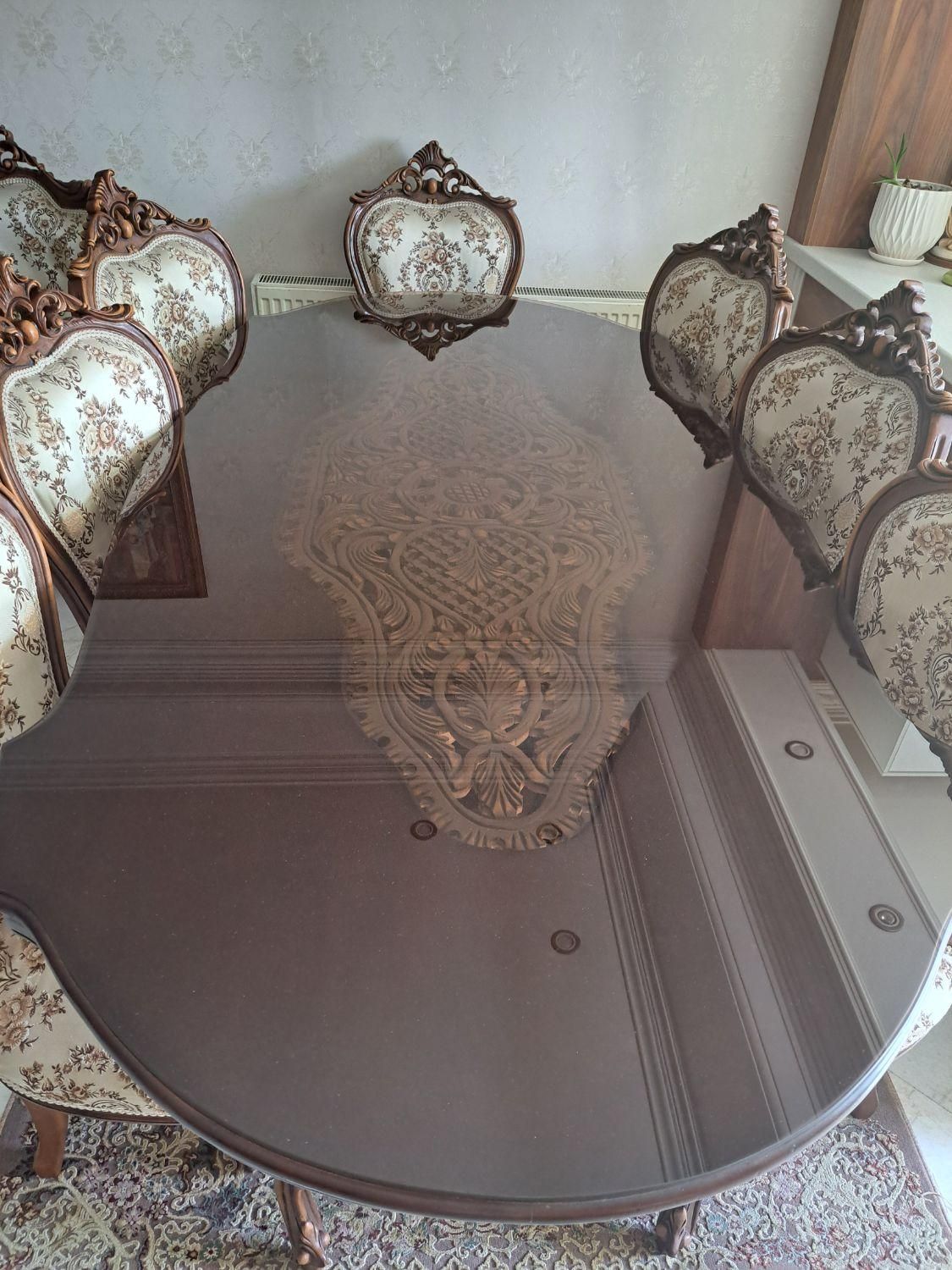 مبلمان استیل هفت نفره به همراه نهار خوری|مبلمان خانگی و میز عسلی|تهران, مجیدیه|دیوار