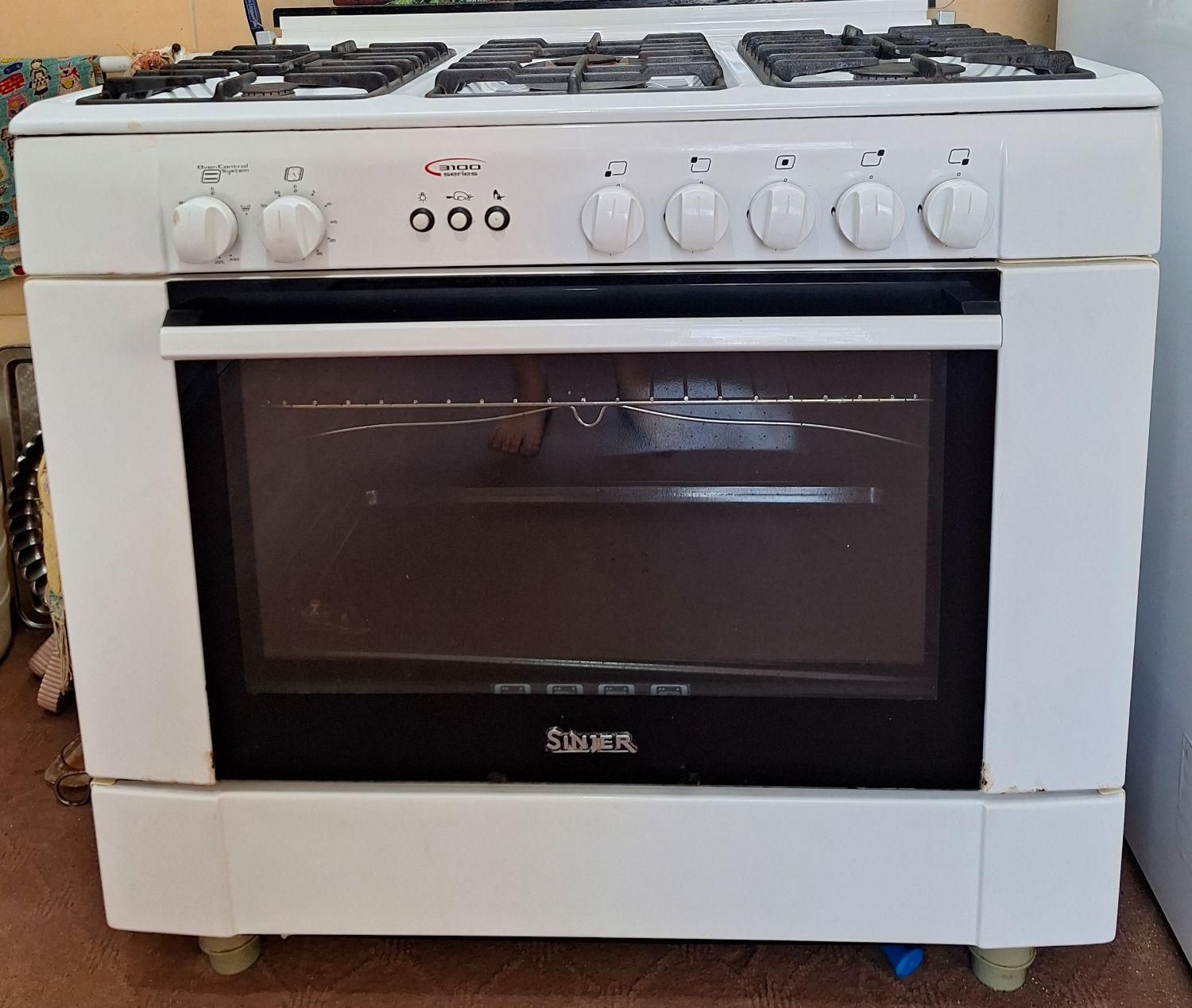 اجاق گاز ۵شعله فردار سینجر رنگ سفید|اجاق گاز و لوازم برقی پختوپز|لاهیجان, گلستان|دیوار