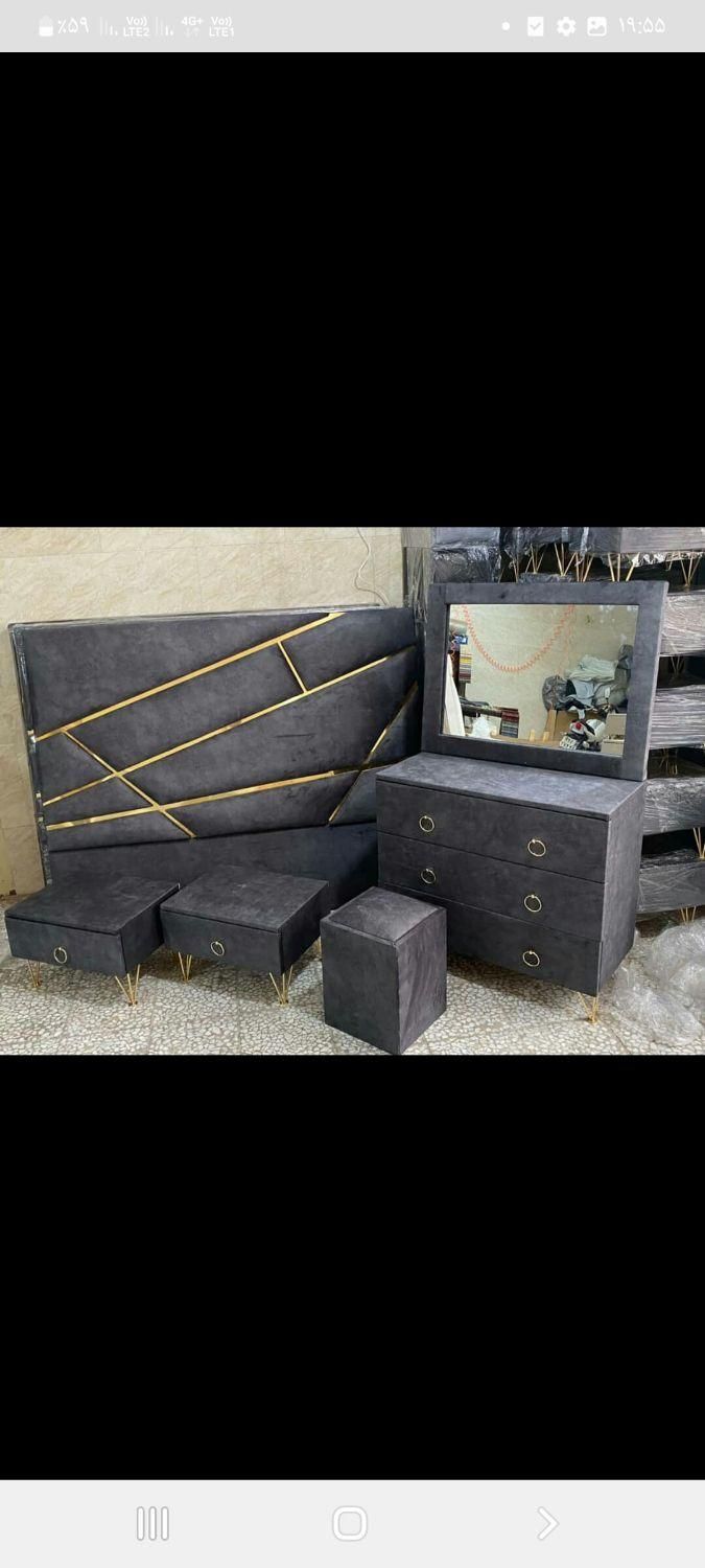 تخت دو نفره عروس گلد|تخت و سرویس خواب|کاشان, باغ ماجد|دیوار