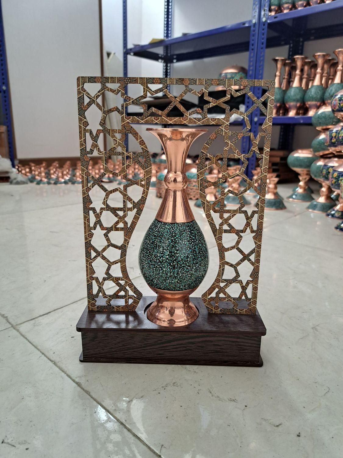 گلدان فیروزه کوبی گلدان فیروزه صنایع دستی|صنایع دستی و سایر لوازم تزئینی|برخوار, |دیوار