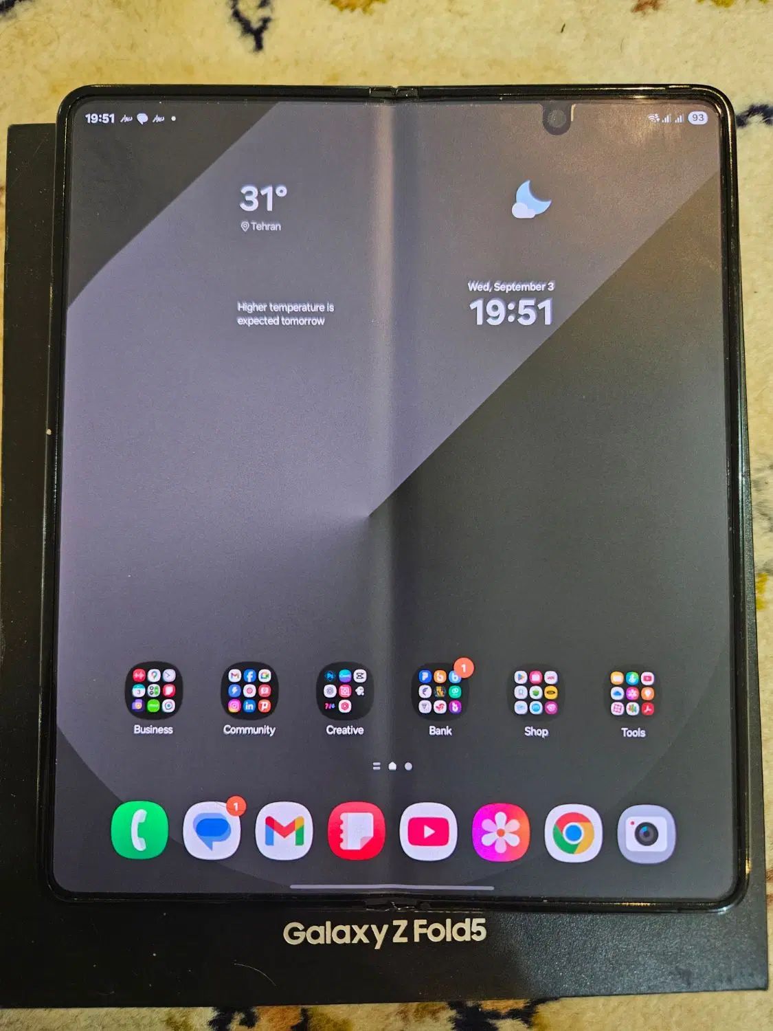Galaxy Z Fold 5 5g دوسیم مشکی|موبایل|تهران, پاسداران|دیوار