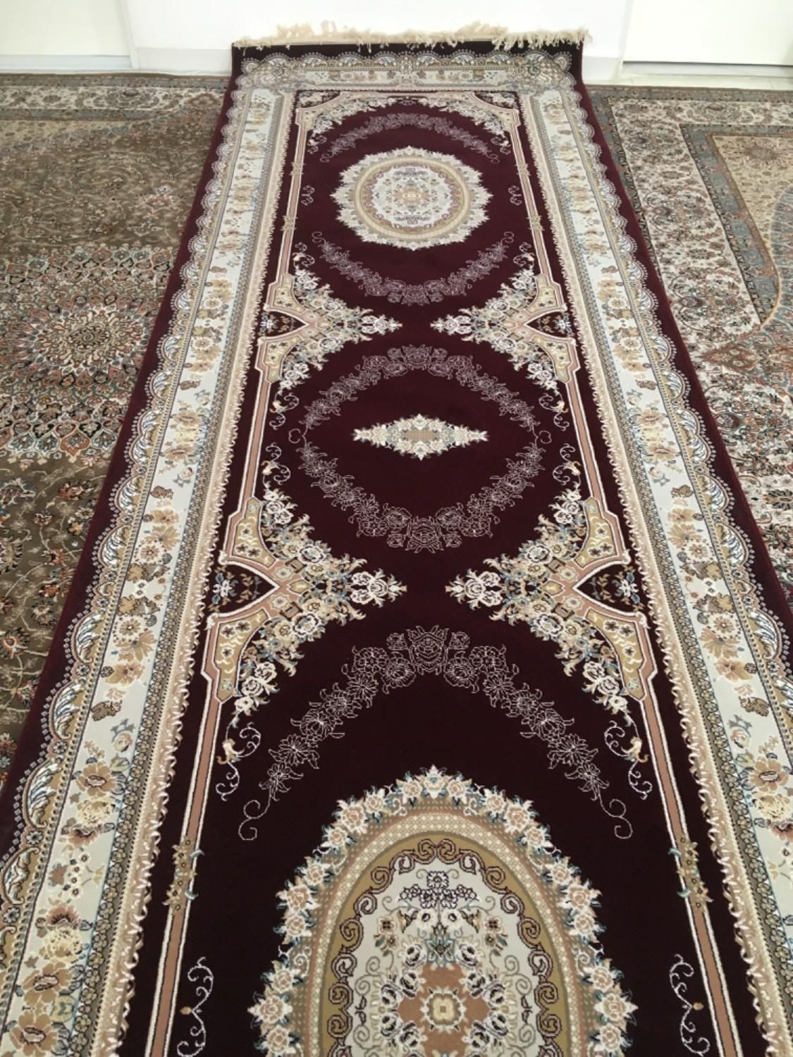 فرش ماشینی زمینه زرشکی عرض 1.5 متر و طول 5 متر|فرش|تهران, سردارجنگل|دیوار