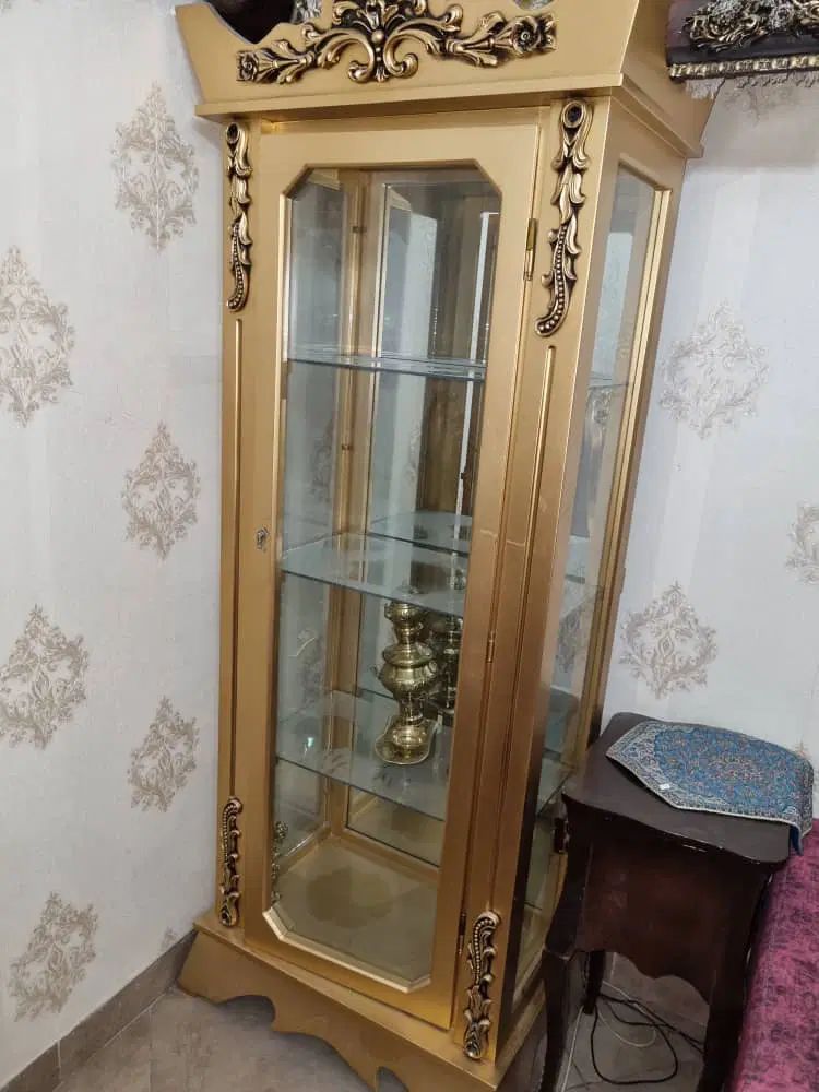 سرویس مبلمان استیل ۹ نفره با چوب راش و ویترین|مبلمان خانگی و میز عسلی|ری, ظهیرآباد|دیوار