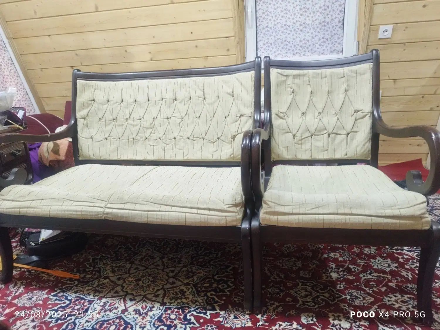 مبلمان استیل دونفره وتک نفره باهم فروشی|مبلمان خانگی و میز عسلی|کلاردشت, |دیوار