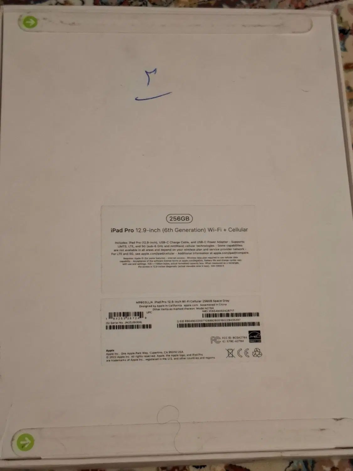 تبلت اپلiPad pro 202212.9inch 256GB 5G|تبلت|کرمانشاه, |دیوار
