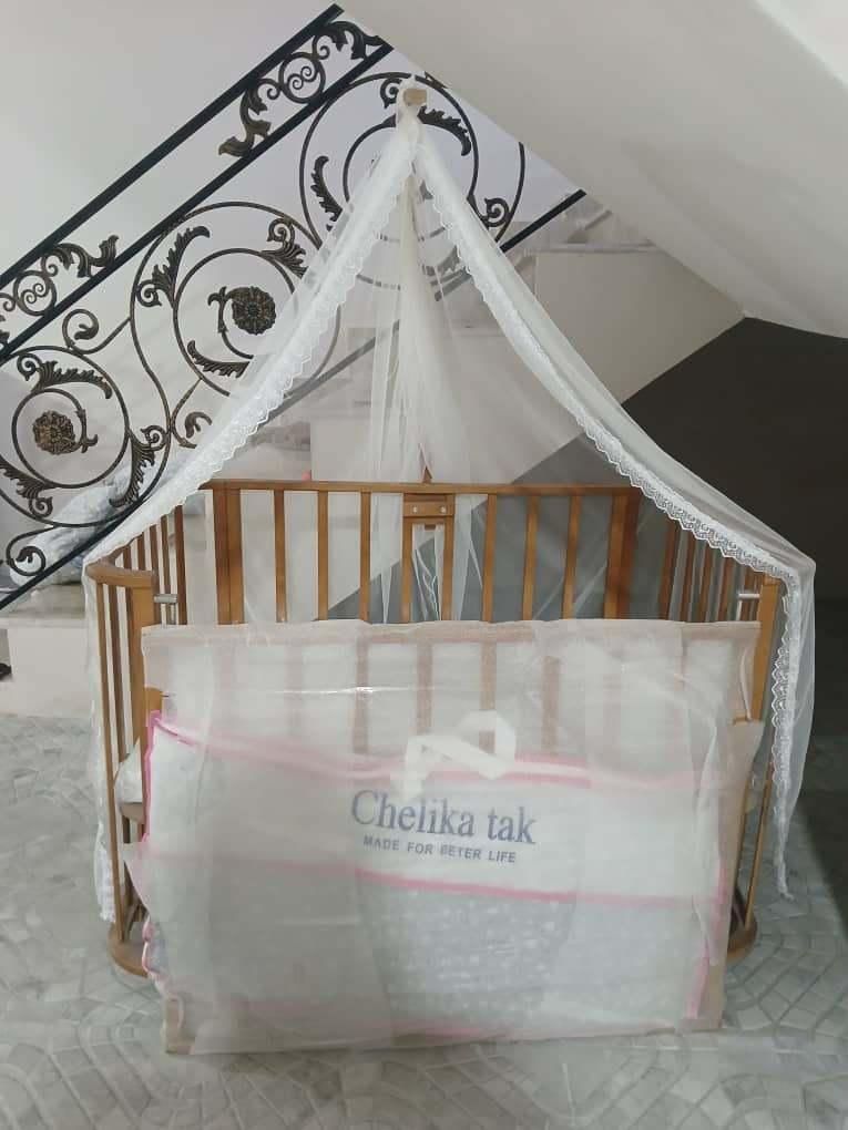 تخت 3 کاره کودک و نوزاد جنس چوب واقعی همراه تشک|تخت و صندلی بچه|آستارا, |دیوار