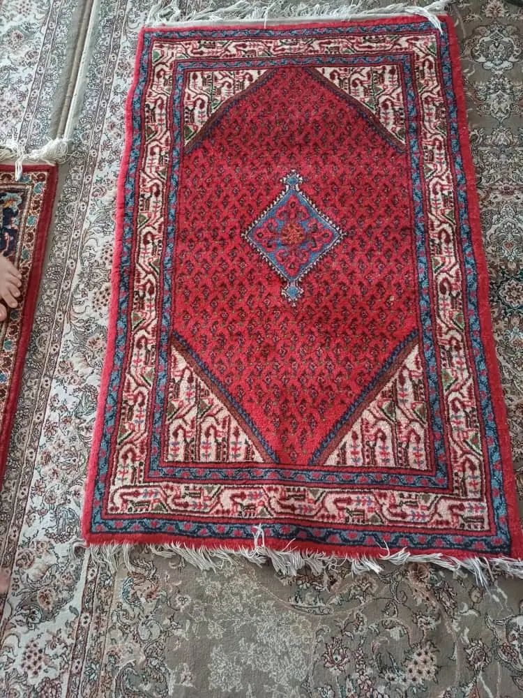 یک جفت قالیچه ریز بافت اراک طرح بوته|فرش|کرج, مطهری|دیوار