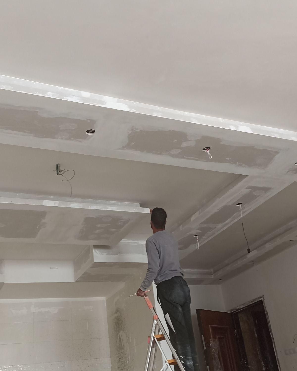 نقاشی ساختمان حرفه ای نقاش کناف بادستگاه ایرلس|خدمات پیشه و مهارت|کرمانشاه, |دیوار