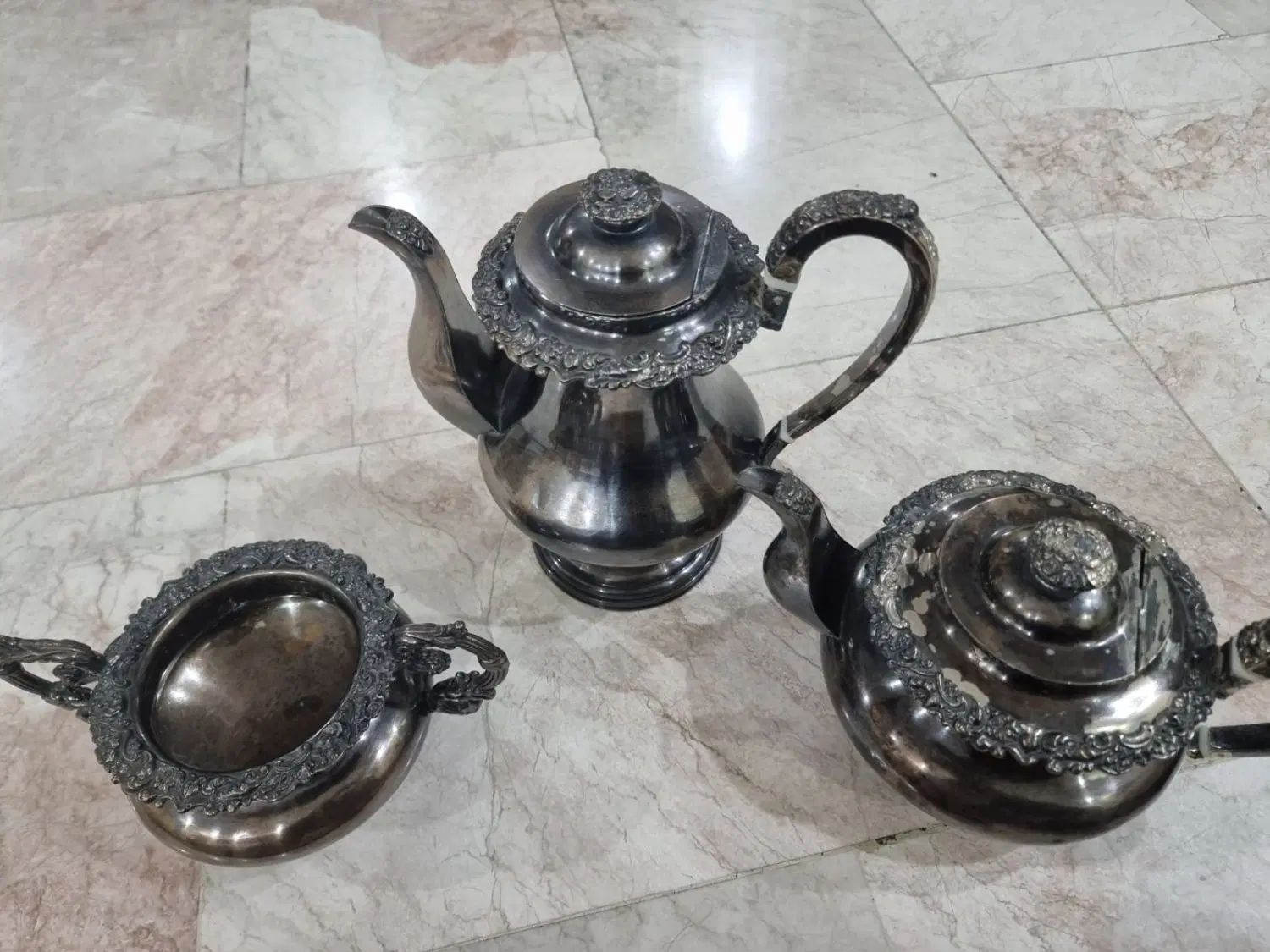 سیلور پلیت، تی ست|کلکسیون اشیاء عتیقه|تهران, ازگل|دیوار