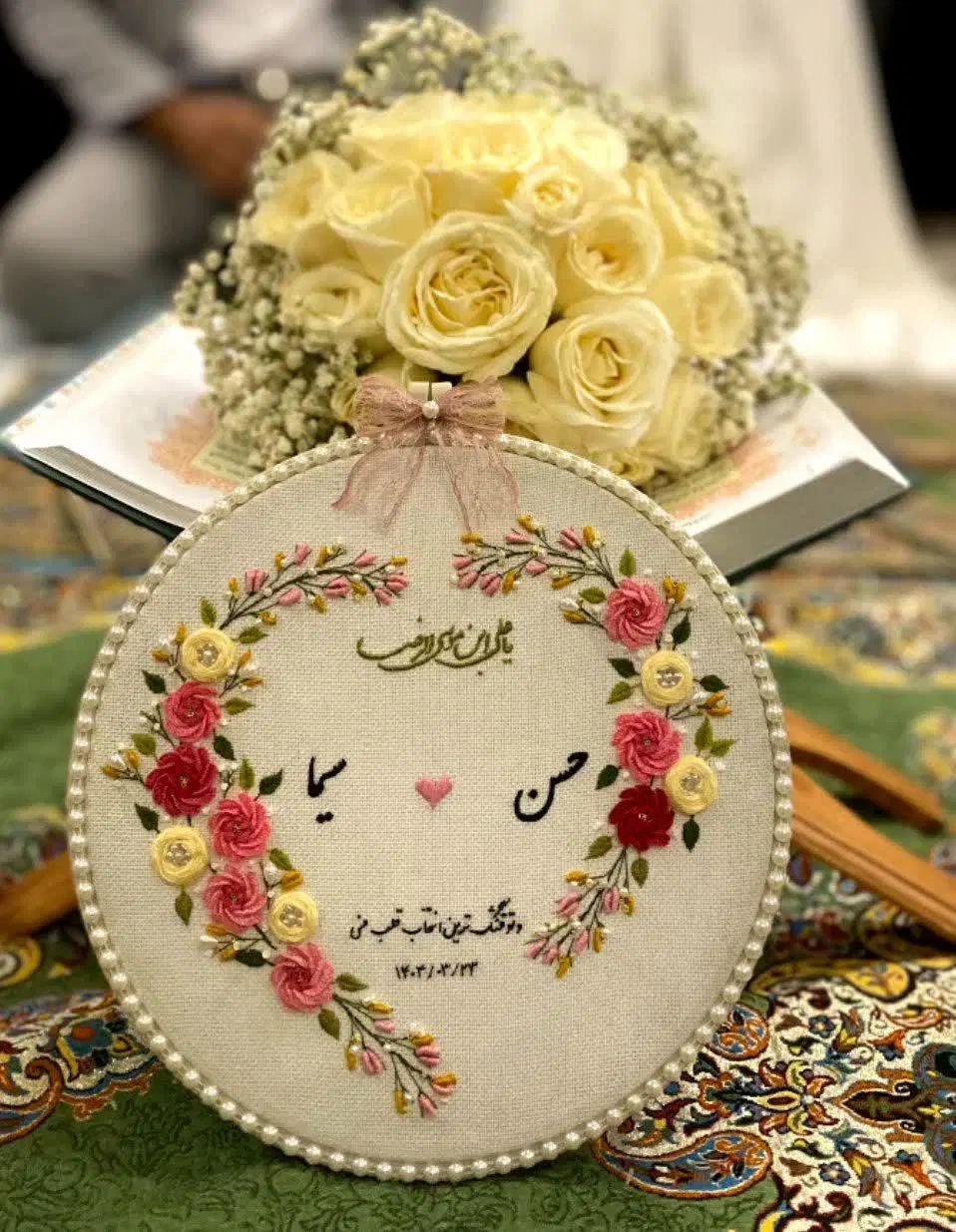 دیوارکوب گلدوزی|تابلو، نقاشی، عکس|مشهد, پنجتن|دیوار