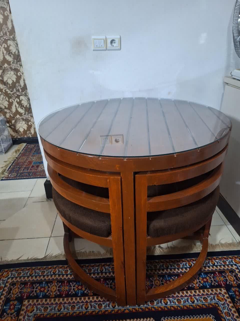 میزنهارخوری 4 نفره چوبی|میز و صندلی غذاخوری|مشهد, میعاد (شهرک غرب)|دیوار