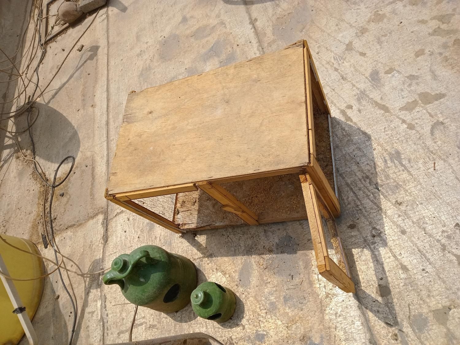 قفس چوبی مرغ خروس کوچک جای آب آبخوری کارکرده پرنده|لوازم جانبی حیوانات|تهران, ونک|دیوار