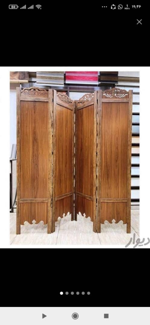 پارتیشن چوبی 4لنگه طرح چوب (پاروان چوبی )|صنایع دستی و سایر لوازم تزئینی|رشت, معلم|دیوار