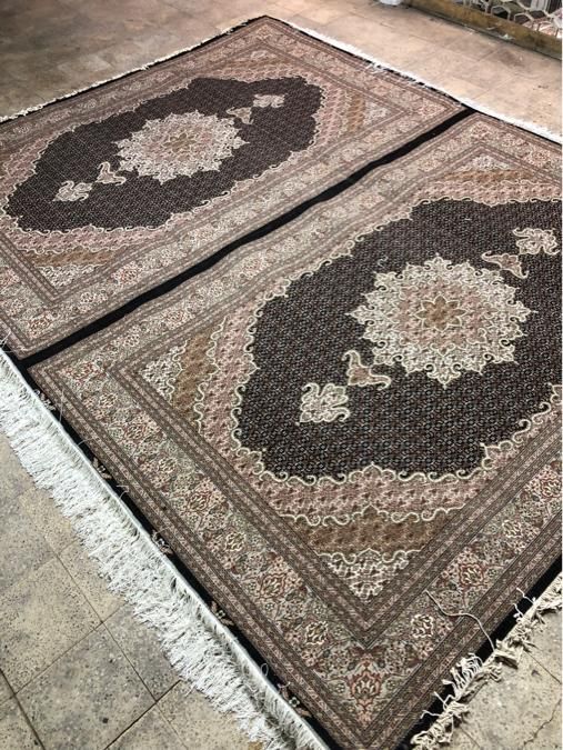 (فرش فرزین)جفت۶مترماهی خورشیدی۴۰رج حاشیه افسری|فرش|تبریز, |دیوار