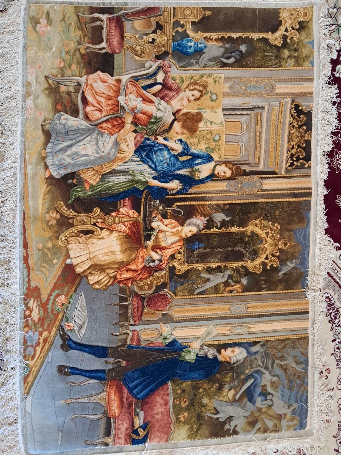 تابلو فرش ابریشم برجسته شاعر جوان|تابلو فرش|تهران, فرحزاد|دیوار