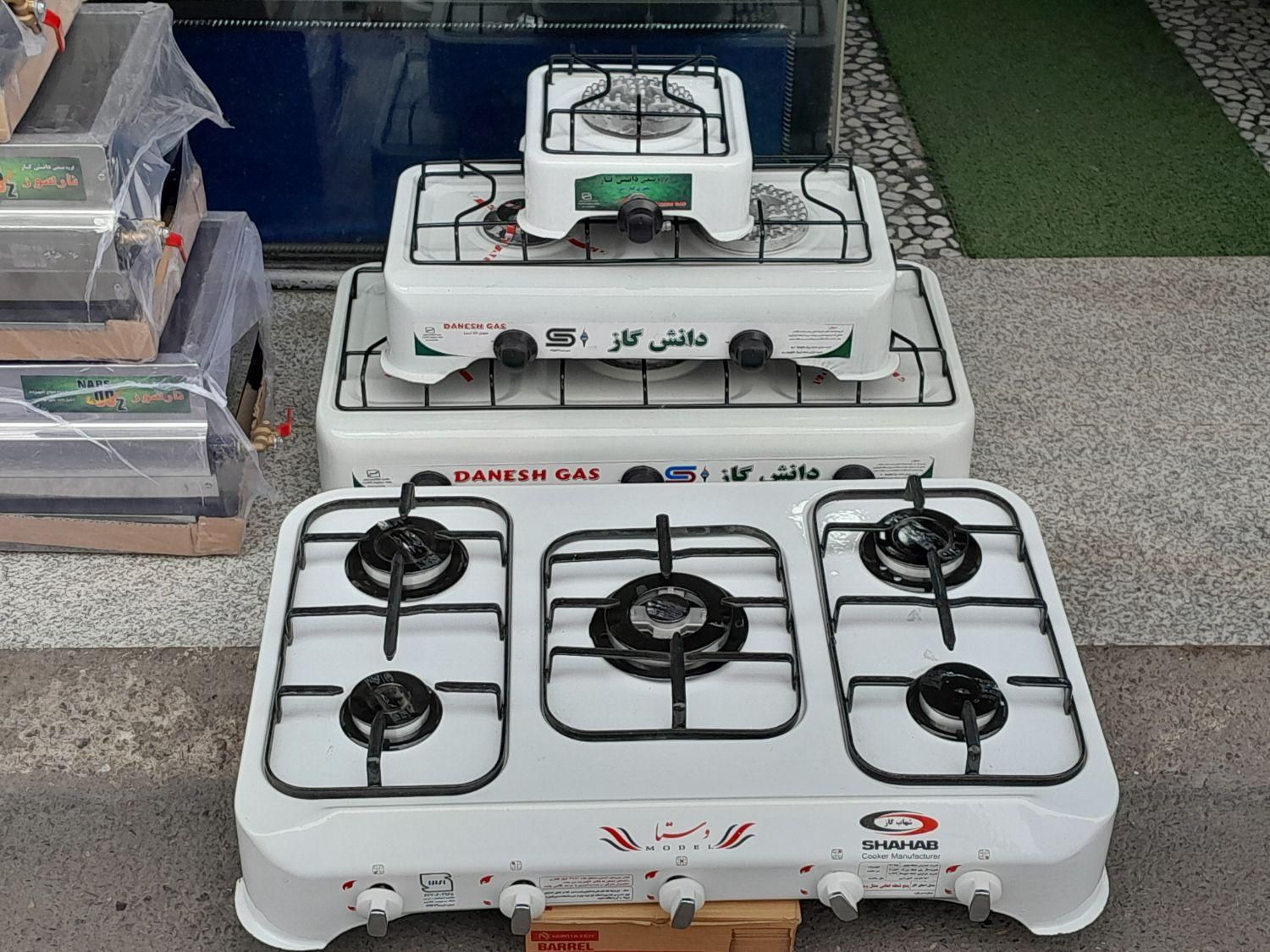 اجاق گاز رومیزی لعاب یک دو سه پنج شعله سفید مشکی|اجاق گاز و لوازم برقی پخت‌وپز|رشت, نظری|دیوار