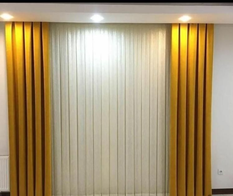 پرده پانچ پرده مینیمال با نمونه پارچها در منزل یا|پرده، رانر، رومیزی|اصفهان, عطار نیشابوری|دیوار