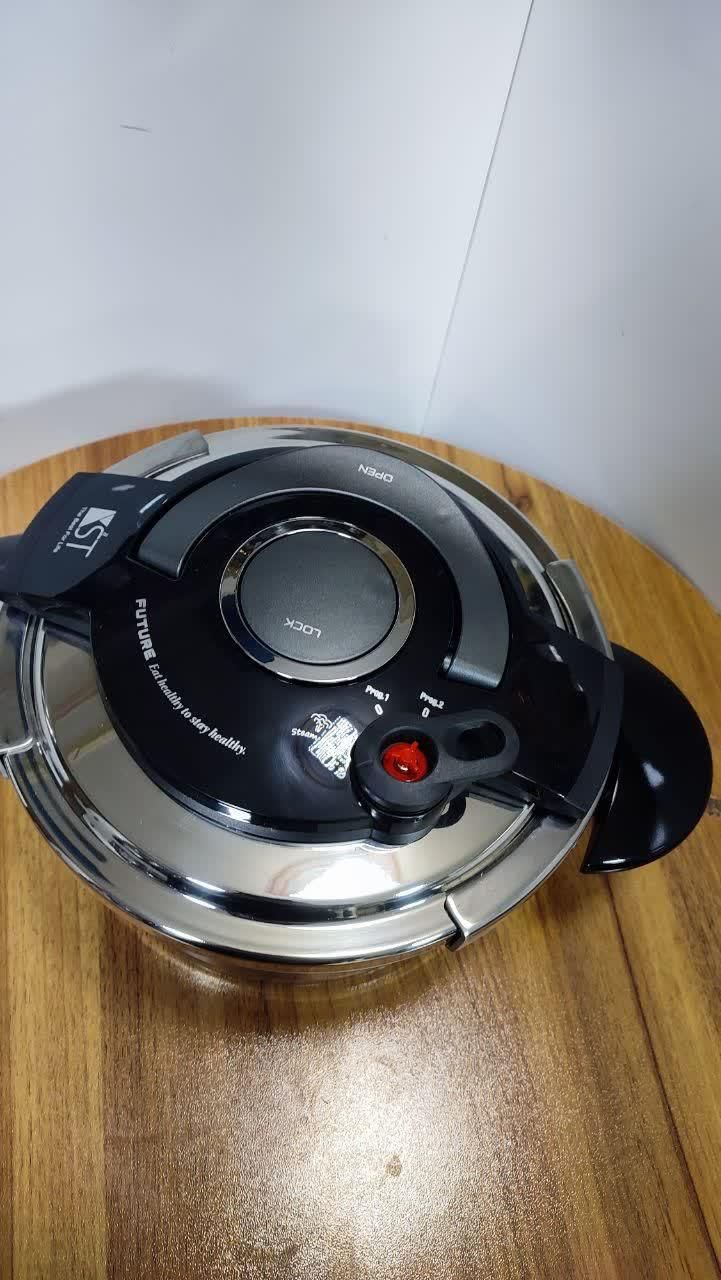 زودپز دوقلو استیل استاندارد کف چدن رینگی ورق ضخیم|ظروف پخت‌وپز|یزد, |دیوار