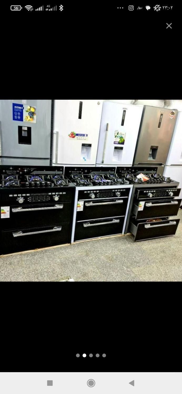 اجاق گاز صفحه شیشه ای ۳کشو|اجاق گاز و لوازم برقی پخت‌وپز|پرند, |دیوار