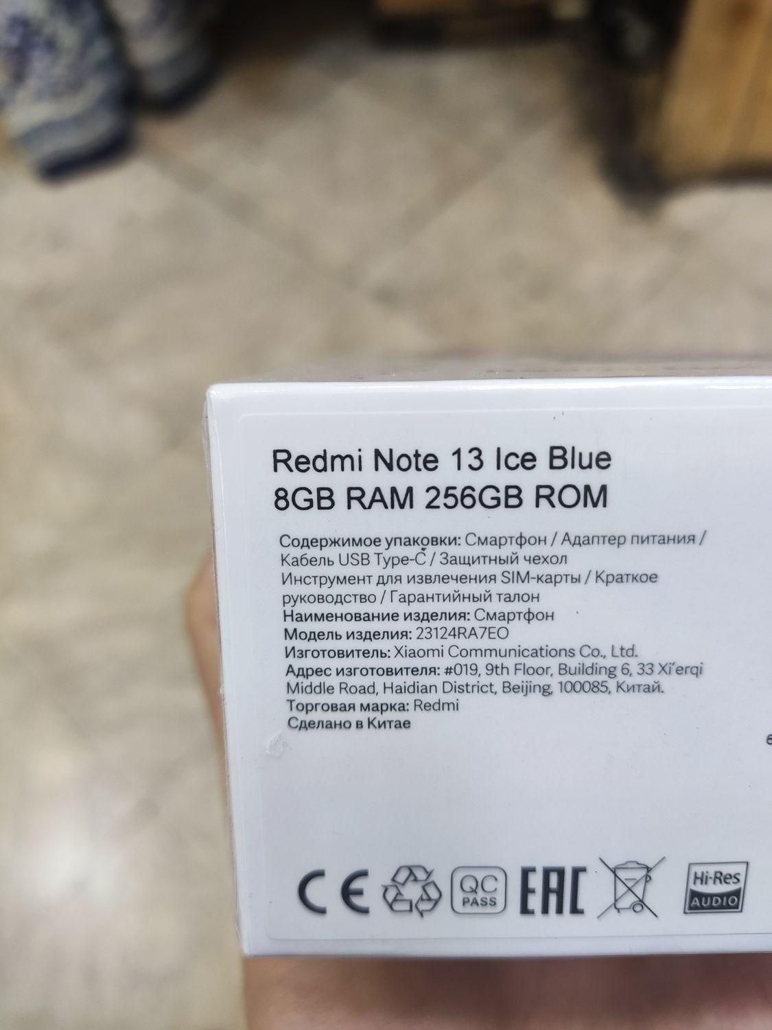 شیائومی Redmi Note 13 با حافظهٔ ۲۵۶ گیگابایت|موبایل|تهران, سلسبیل|دیوار
