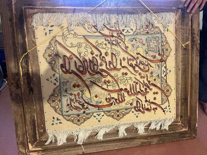 تابلو فرش دستبافت نخ ابریشم همراه با قاب|تابلو فرش|تهران, نارمک جنوبی|دیوار