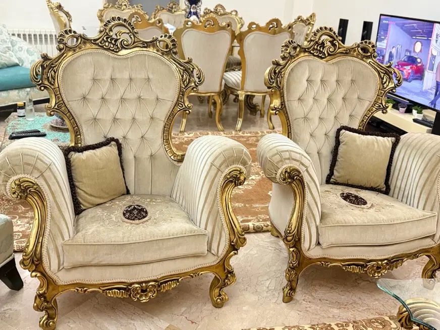 ست کامل مبلمان ۹نفره/میز ناهارخوری ۸نفره/ویترین|مبلمان خانگی و میز عسلی|تهران, سازمان برنامه جنوبی|دیوار