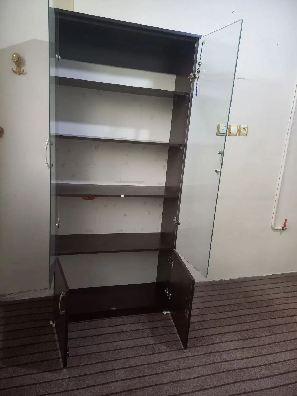 کتابخانه قهوه ای|کتابخانه، شلف، قفسه‌های دیواری|مشهد, موسوی قوچانی|دیوار