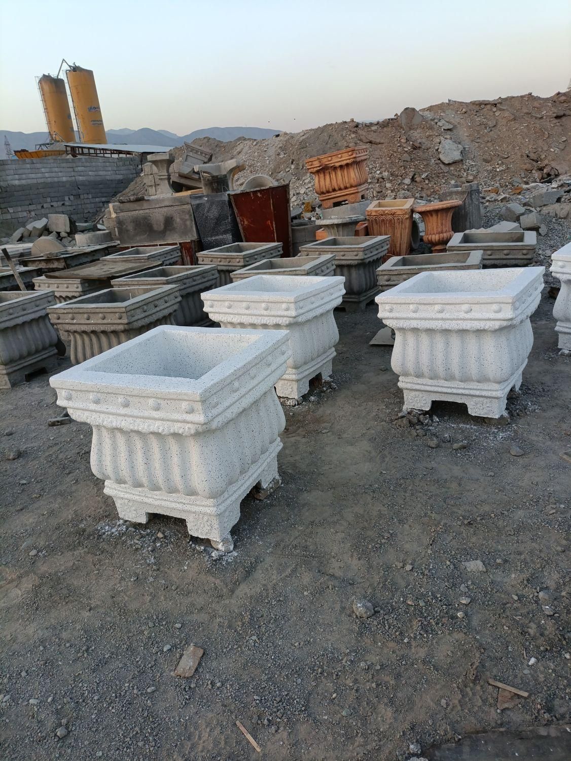 گلدان بتنی مربع باکس بتنی سنگین محکم|مصالح و تجهیزات ساختمان|تهران, جوانمردان (اندیشه)|دیوار